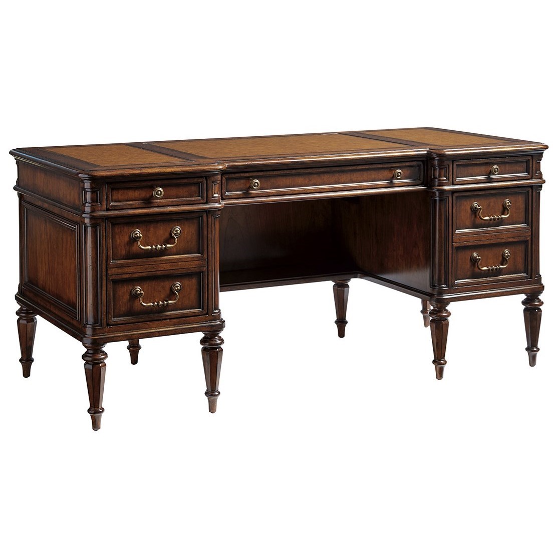 Sligh Richmond Hill Wesley Desk with Faux Leather Writing Surface and